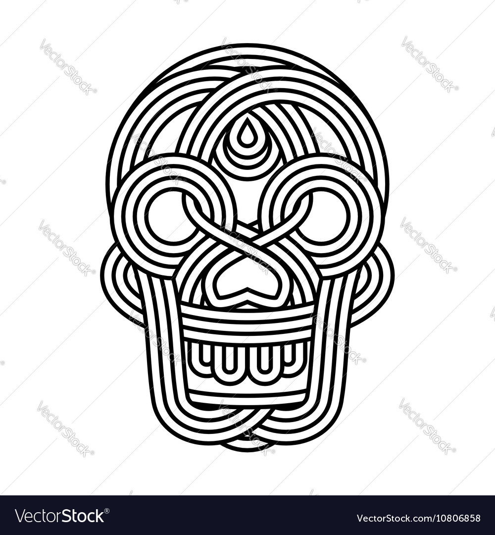 Abstract Skull with Linear Pattern