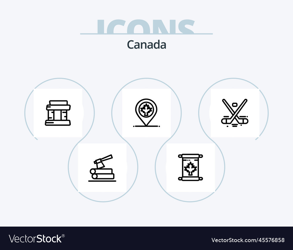 Canada line icon pack 5 design snow