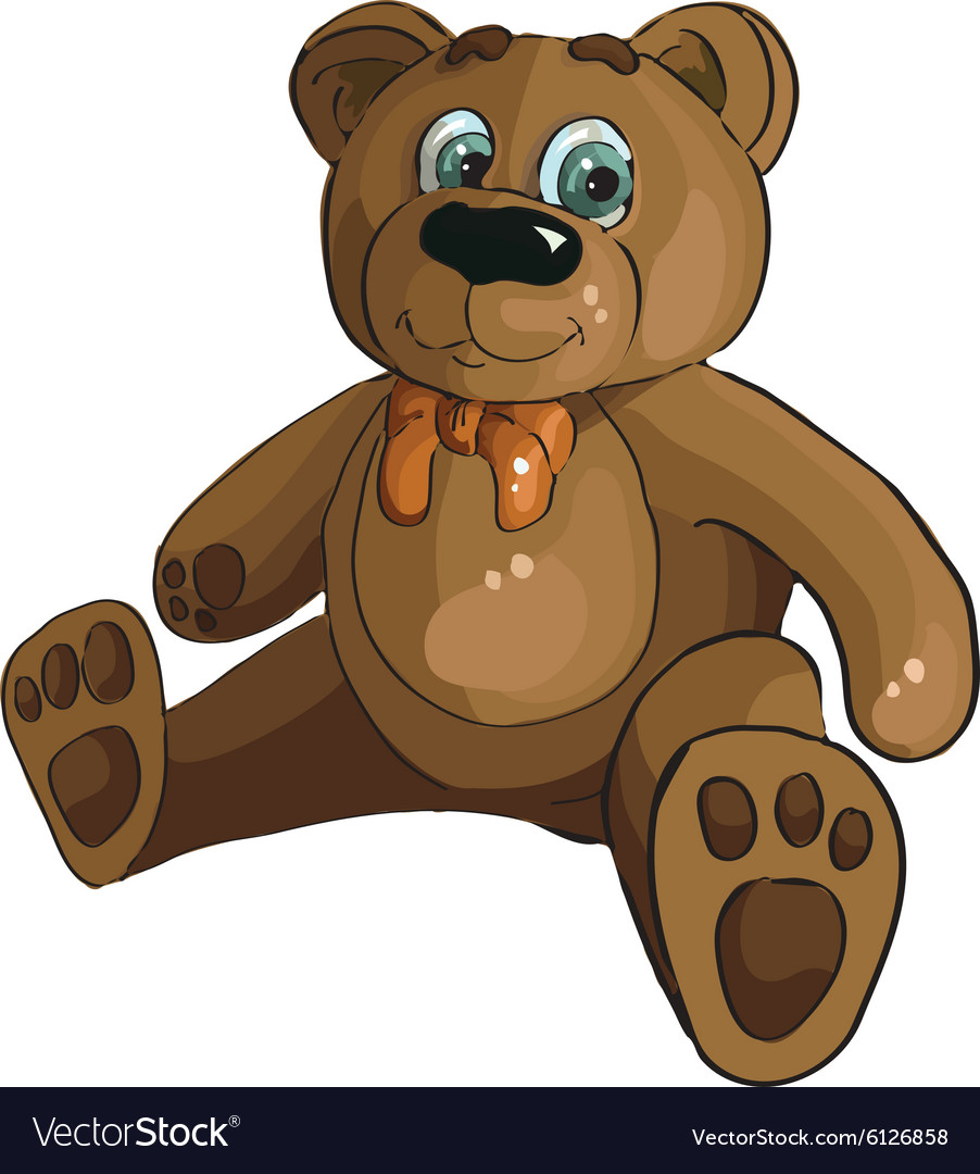 Cartoon teddy bear Royalty Free Vector Image - VectorStock