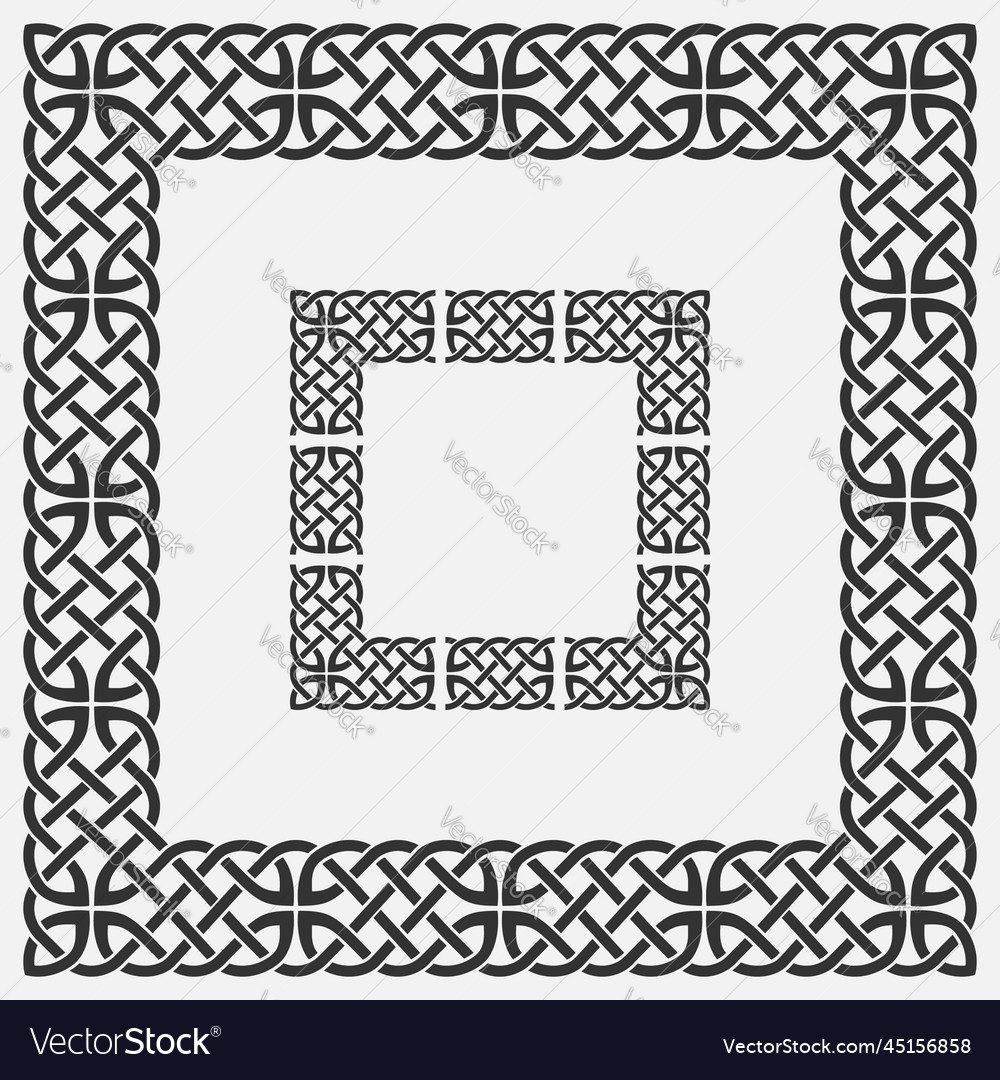Celtic Musterset für die Erstellung von Rahmen und Rand vector image Celtic Musterset für die Erstellung von Rahmen und Rand