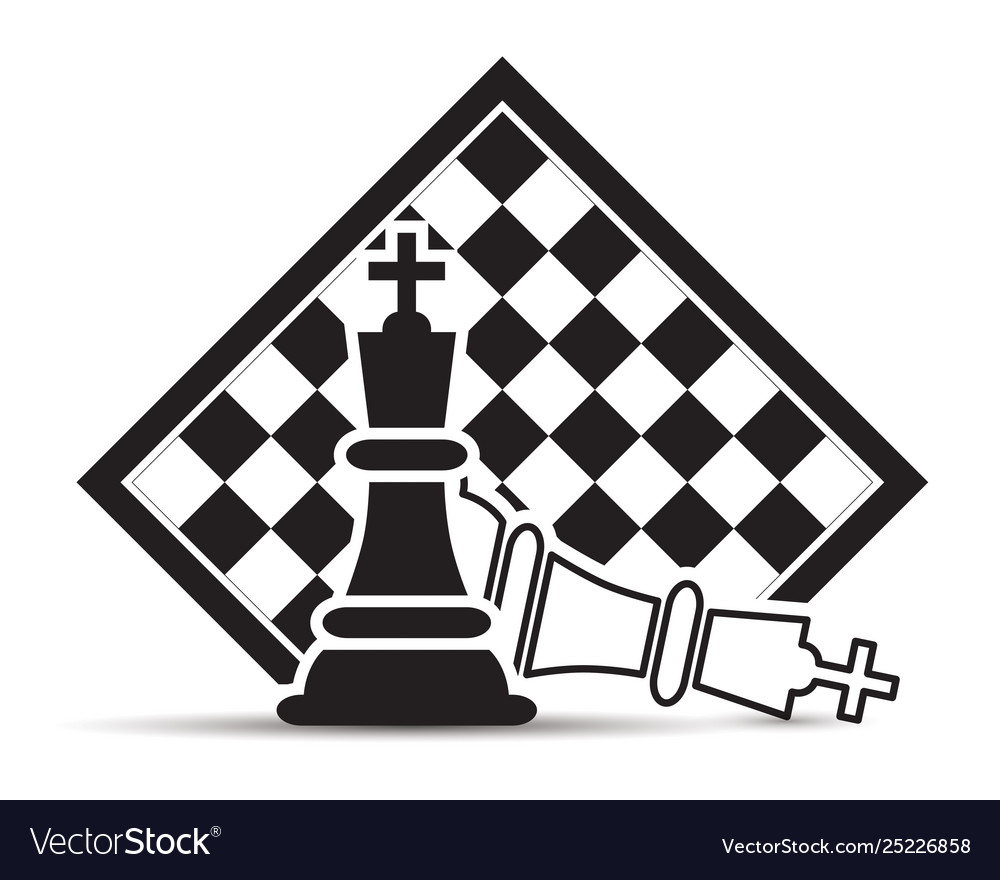 Detailed chessboard with chess during a check mate Stock Photo