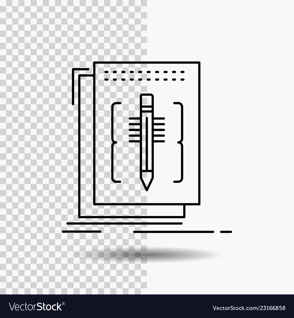 Code edit editor language program line icon vector image Code edit editor language program line icon
