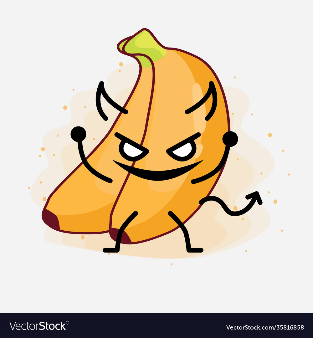 Cute banana fruit character