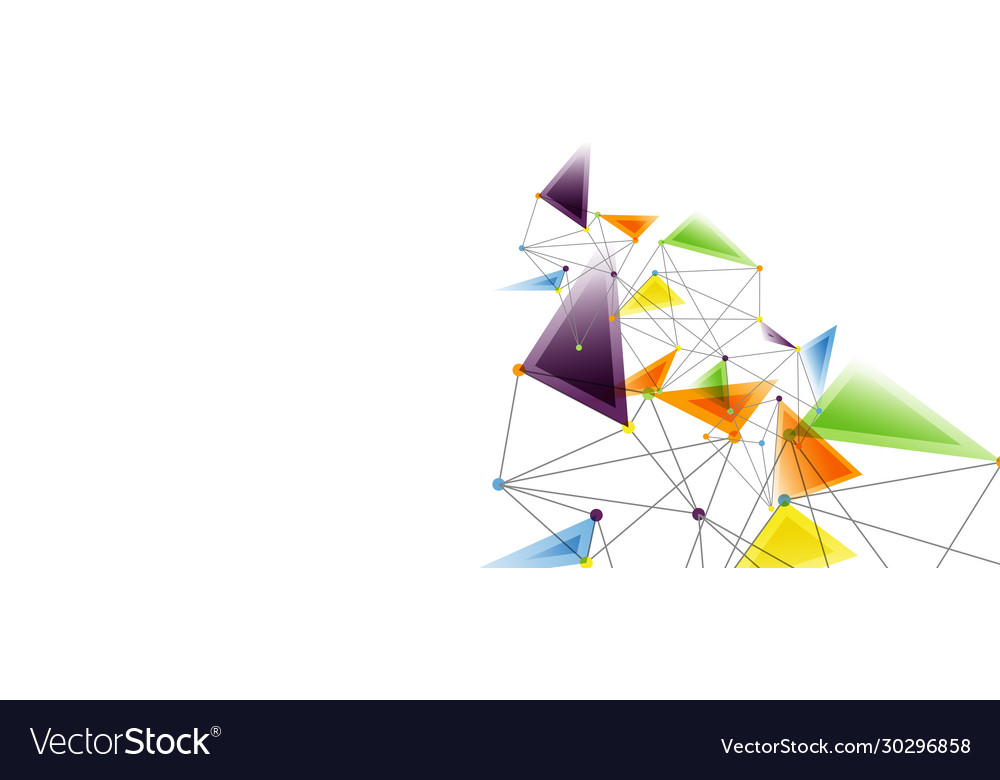 Line points connections triangular technology Vector Image Line points connections triangular technology