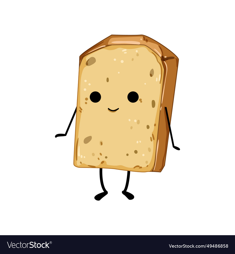 Menu bread character cartoon