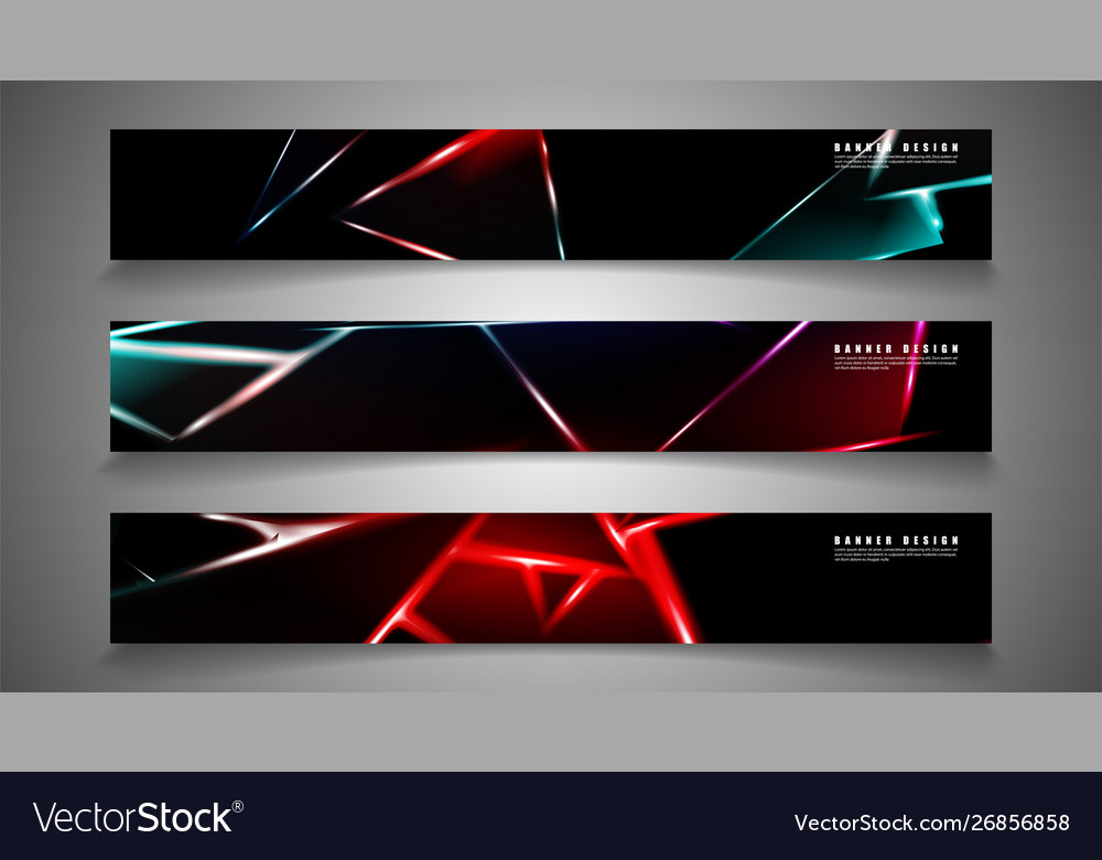 Minimal banner design triangular shape