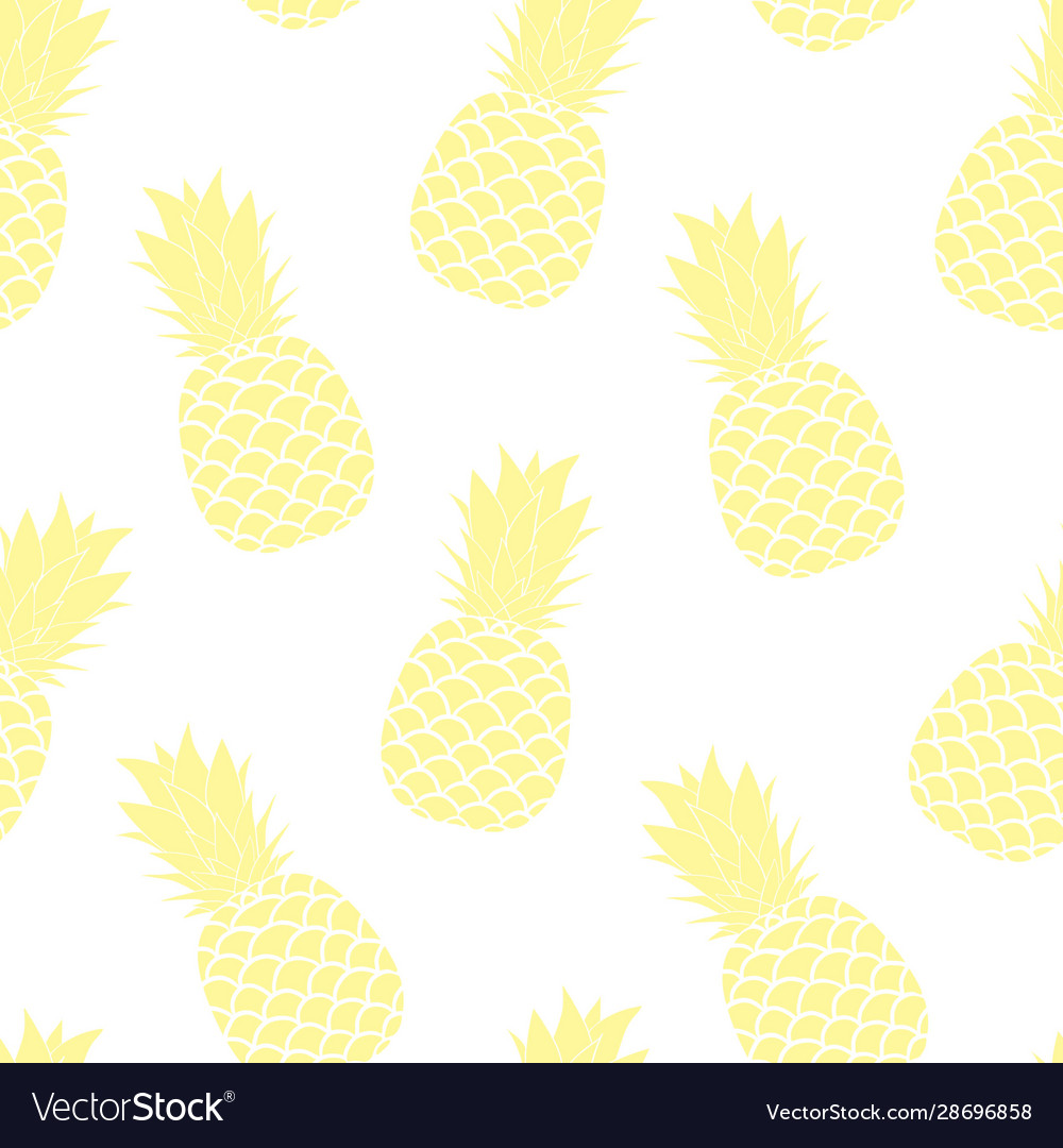 Seamless pattern with pineapples