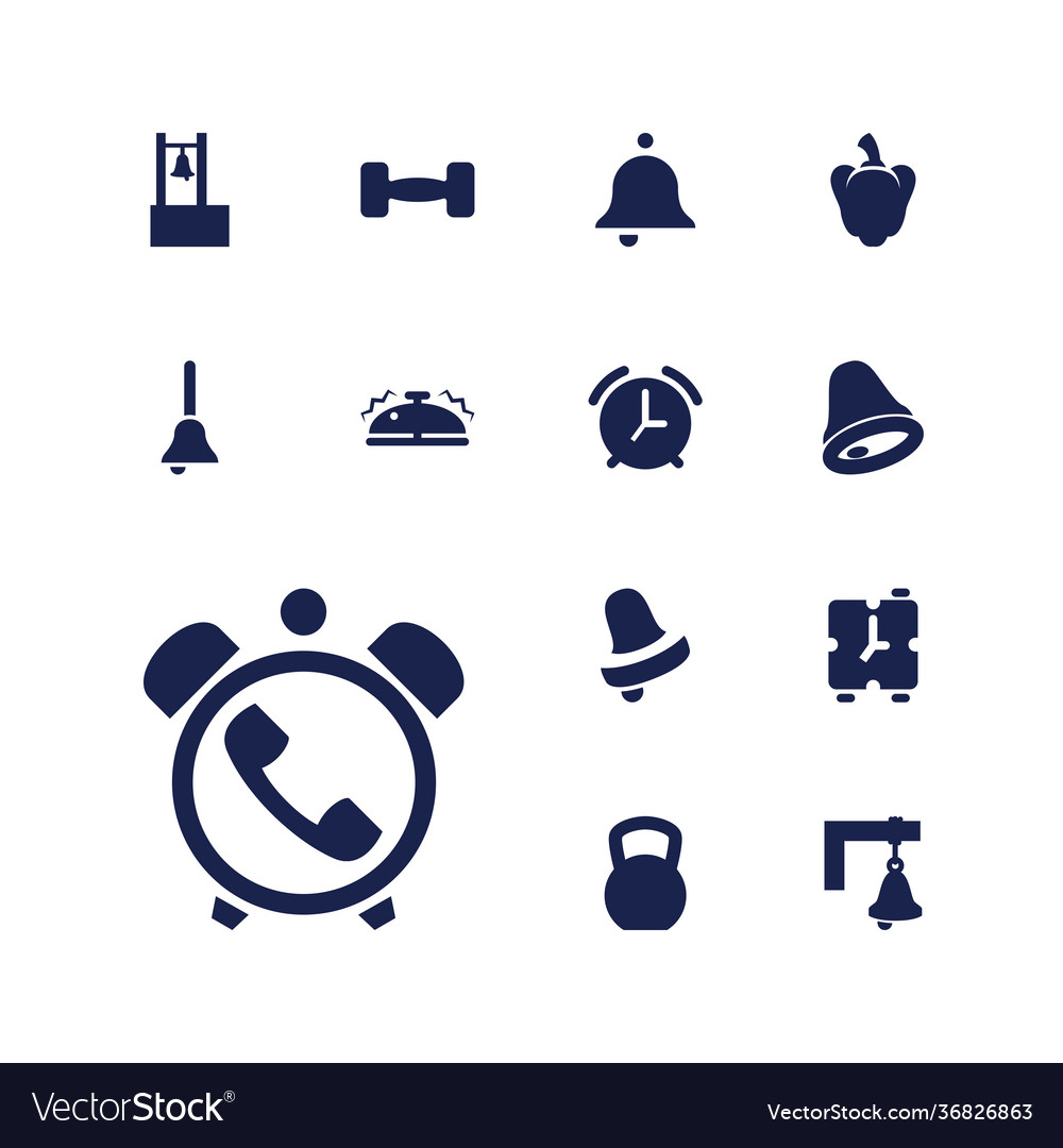 13 bell icons Royalty Free Vector Image - VectorStock