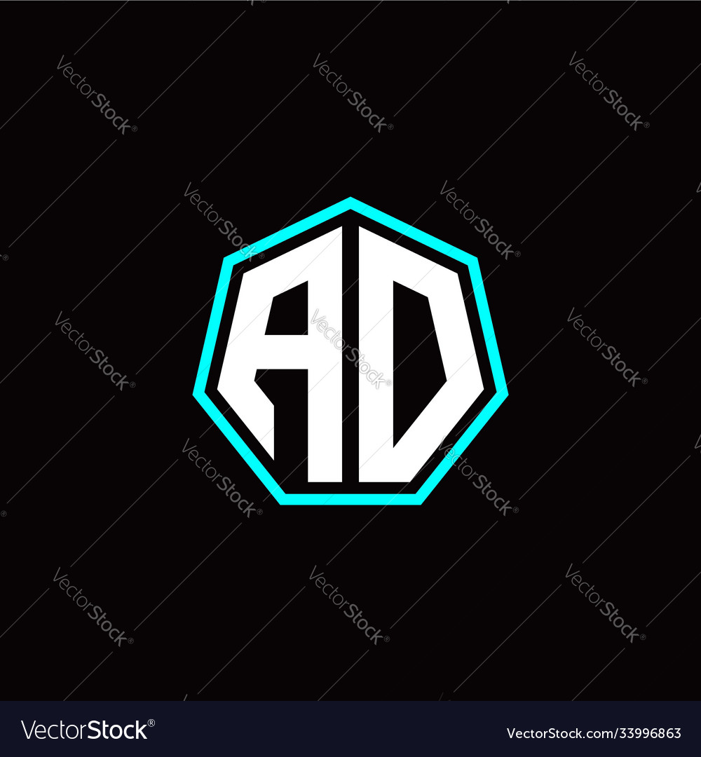A o initials modern polygon logo template