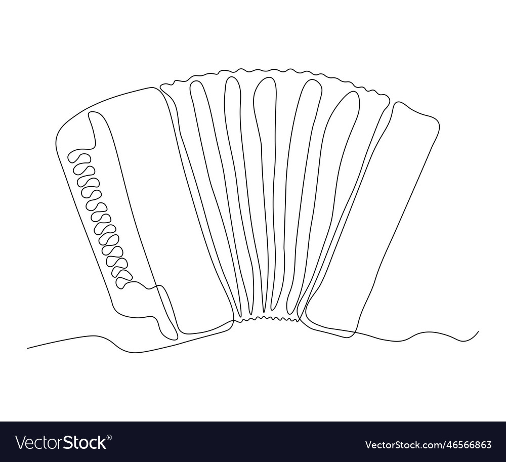 Abstract accordion continuous on line drawing