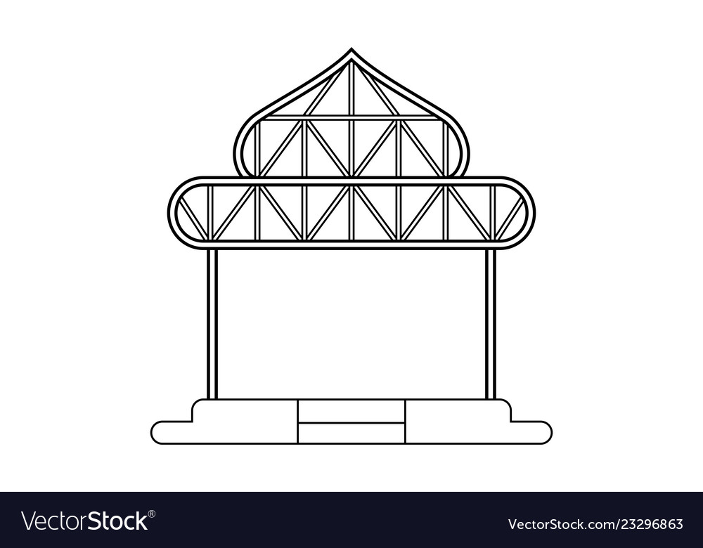 Abstract outline drawing space frame structure Vector Image Abstract outline drawing space frame structure