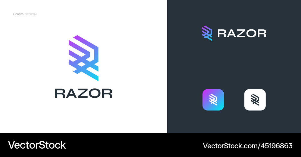 Abstract rr monogram logo design Royalty Free Vector Image