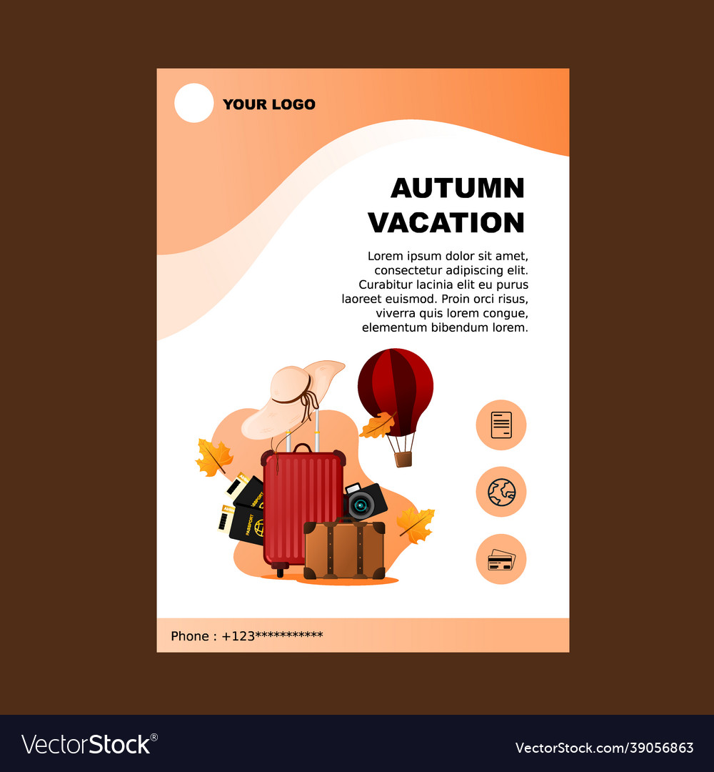 Autumn vacation flyer design