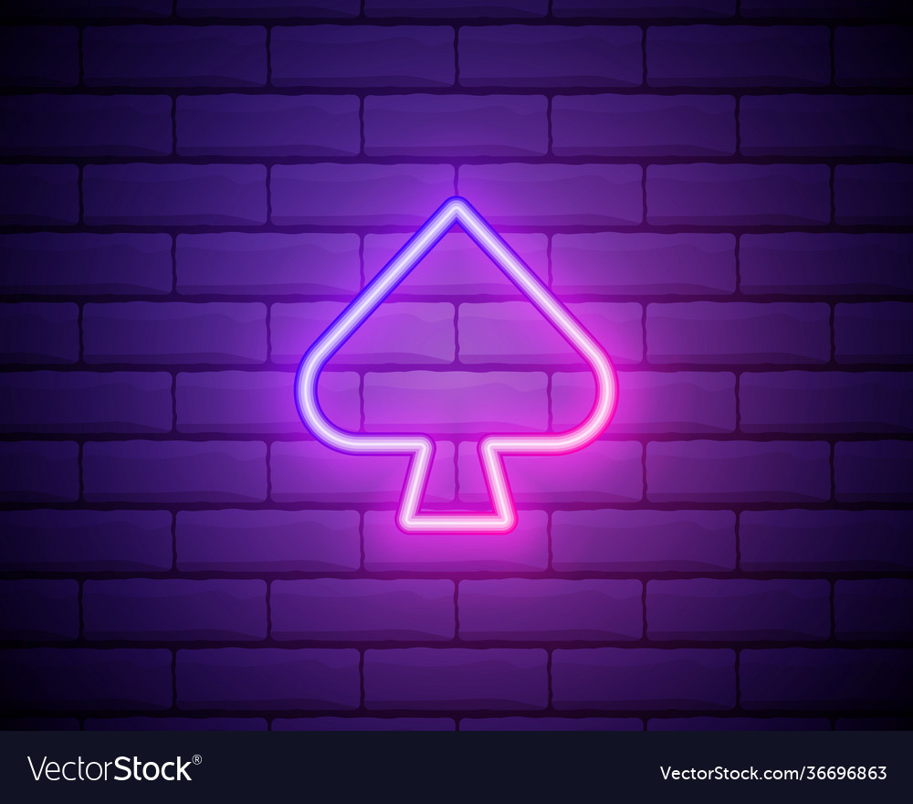 Card peak neon icon elements web set simple Vector Image Card peak neon icon elements web set simple