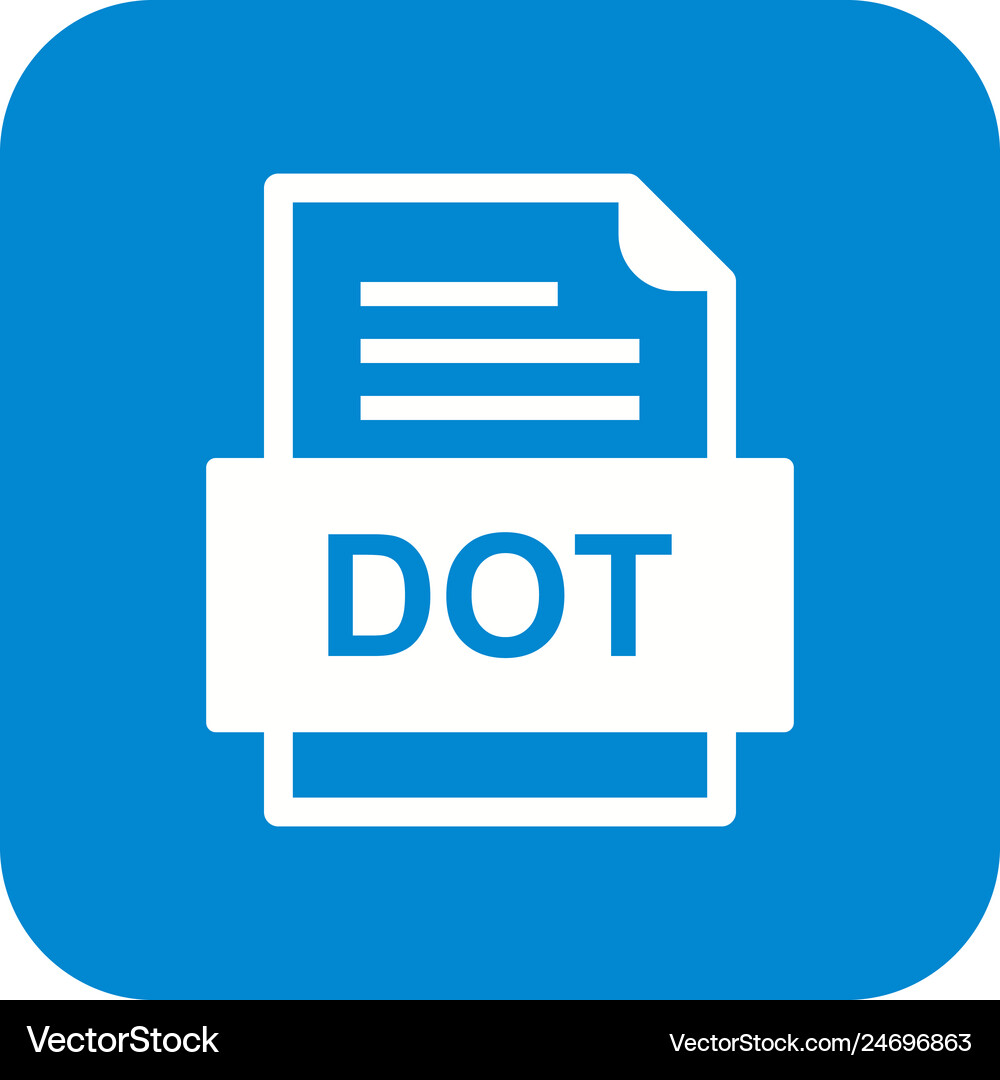 Dot file document icon Royalty Free Vector Image