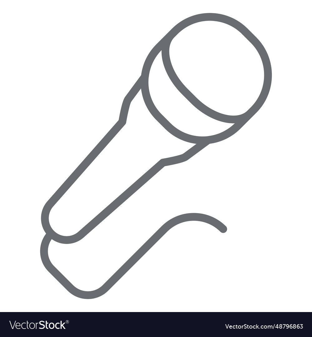 Dynamic microphone stroke icon