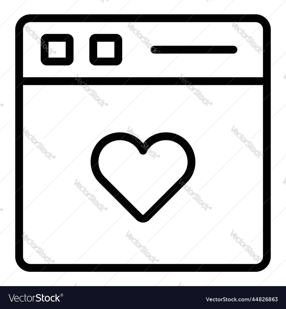Favorite icon user interface as a simple sign