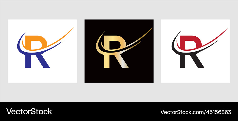Initial letter r logo design template monogram – Royalty-Free Vector ...