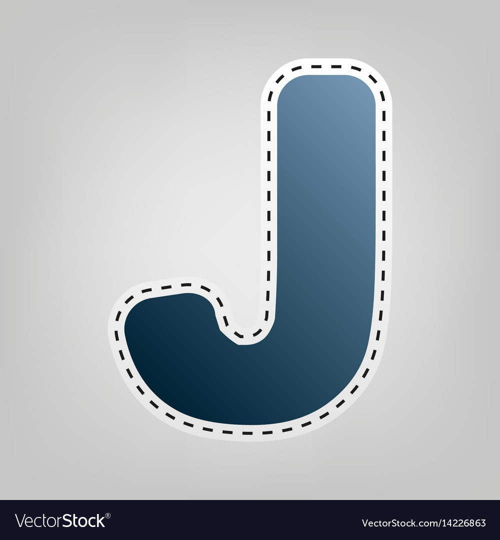 Letter j sign design template element