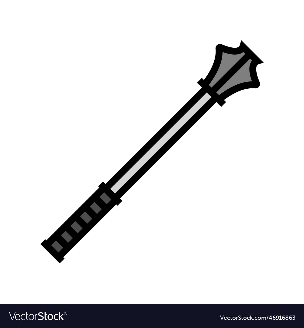 Mace weapon military color icon Royalty Free Vector Image