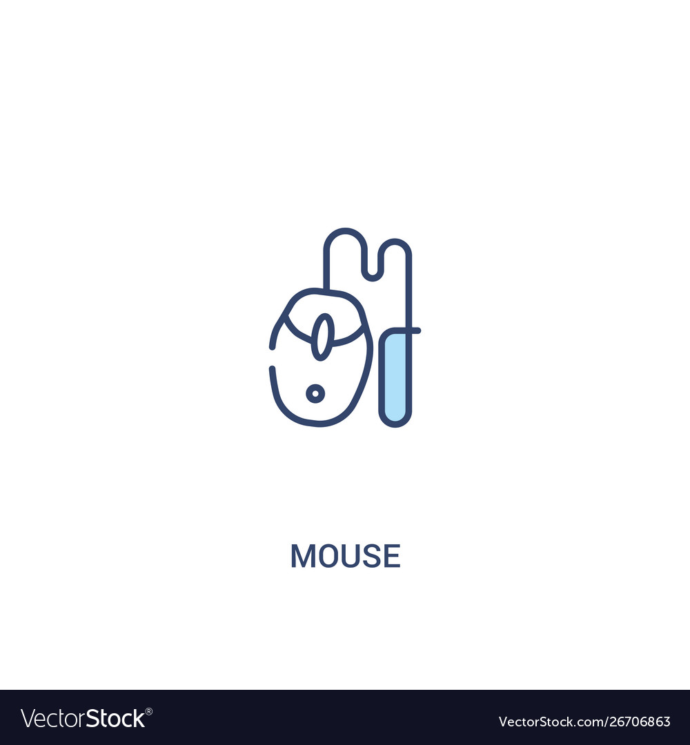 Mouse concept 2 colored icon simple line element Vector Image Mouse concept 2 colored icon simple line element