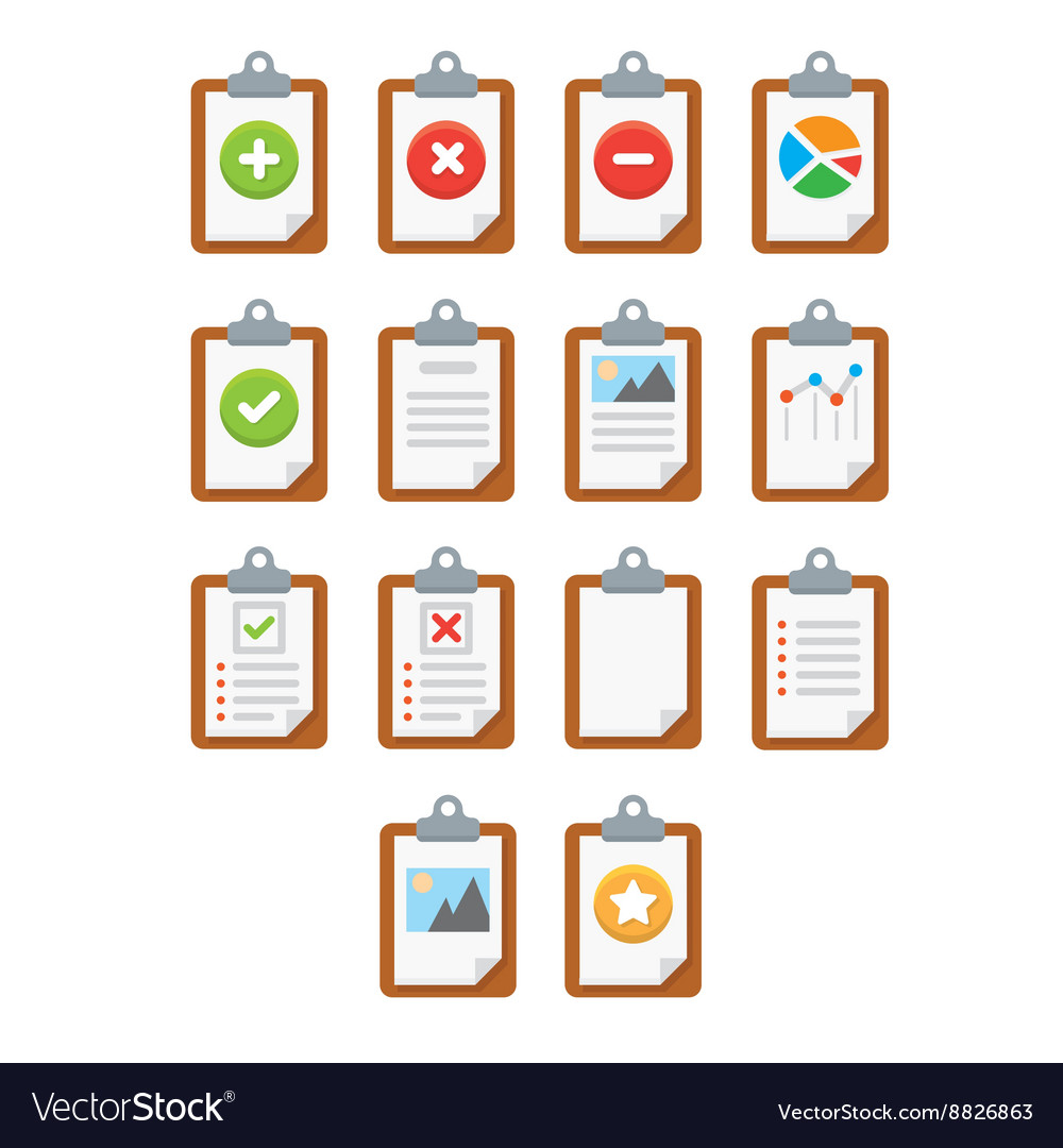 Paper Document Icons Set
