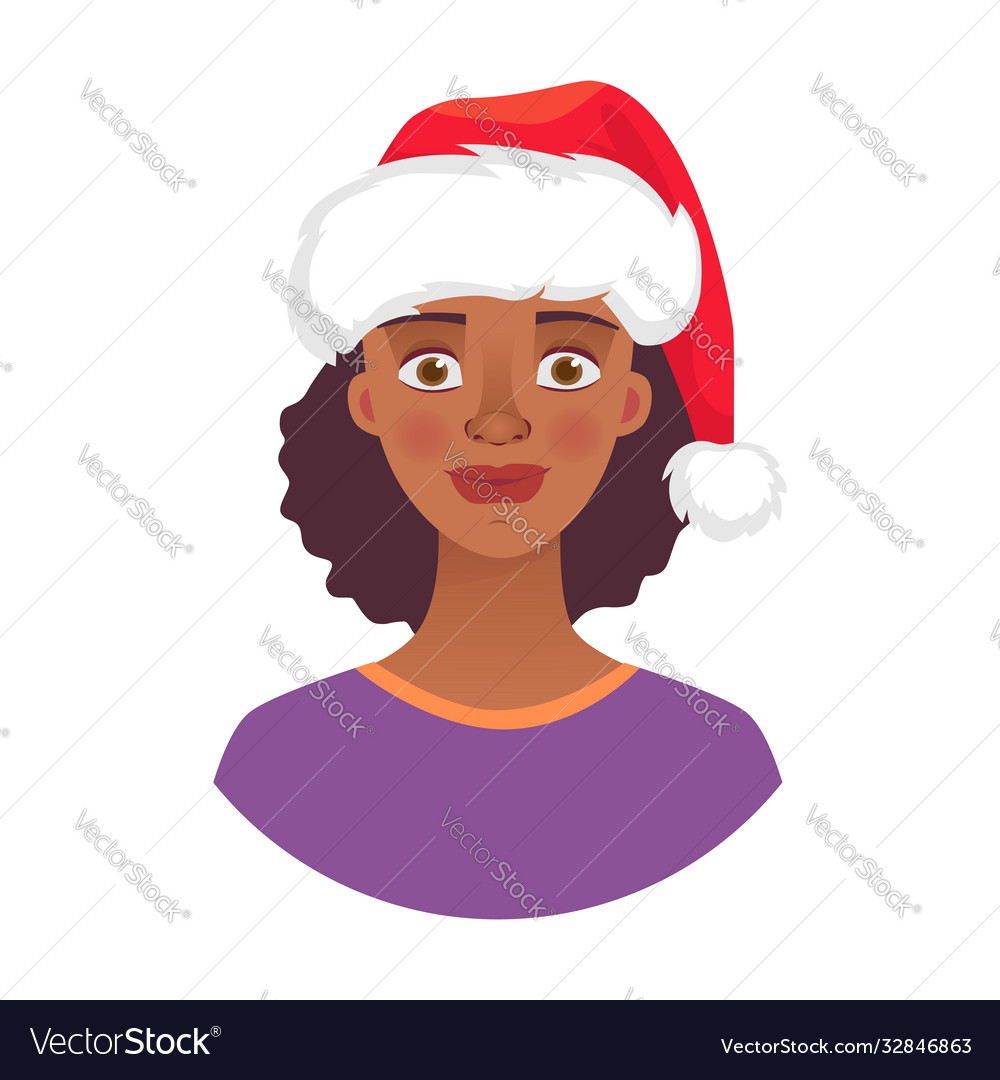 Portrait african woman in hat