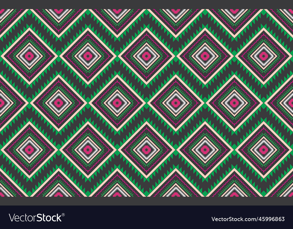 Seamless ikat pattern design for fabric wallpaper Vector Image