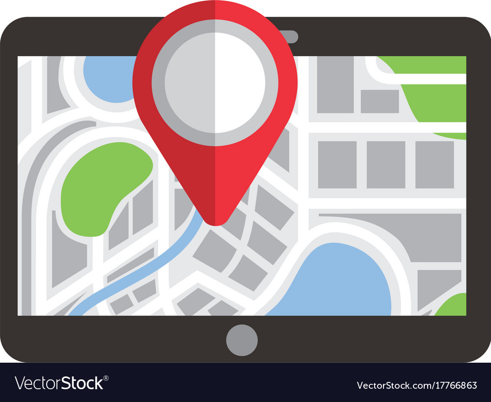 Tablet pointer map navigation destination symbol