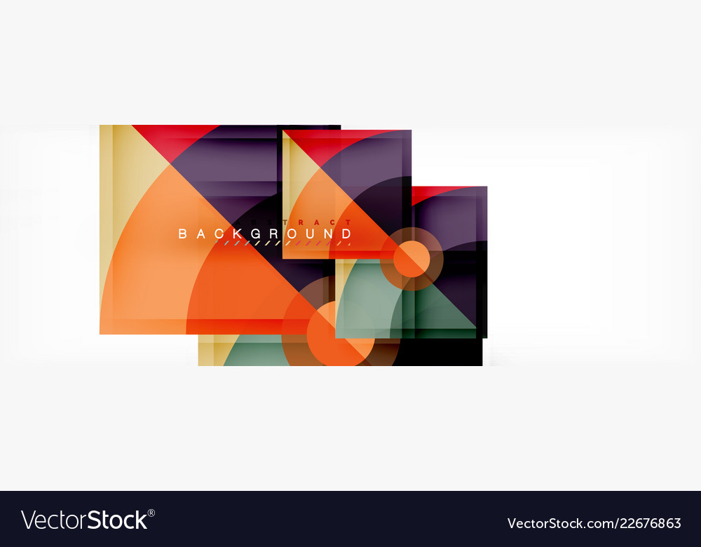 Triangles and circle geometric background vector image Triangles and circle geometric background