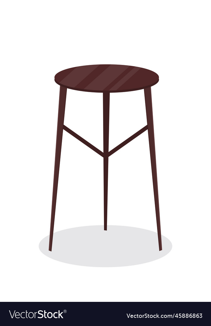 Wooden bar chair on white background isolated