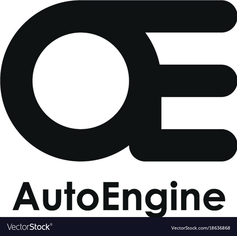 abstract initial letter ae or oe logo concept vector image oe letter
