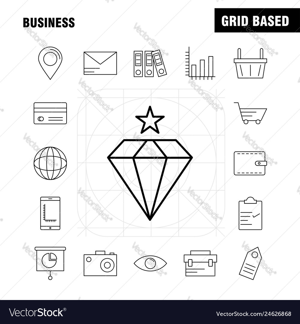 Business line icon for web print and mobile uxui