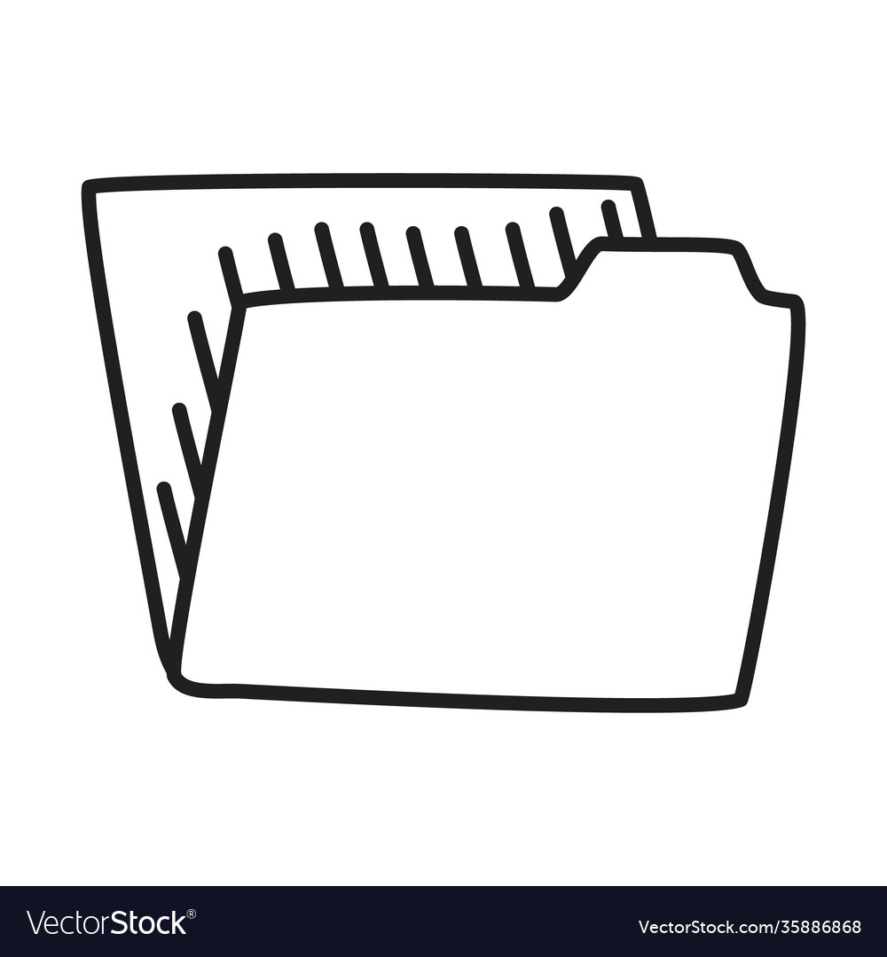 File folder icon line style