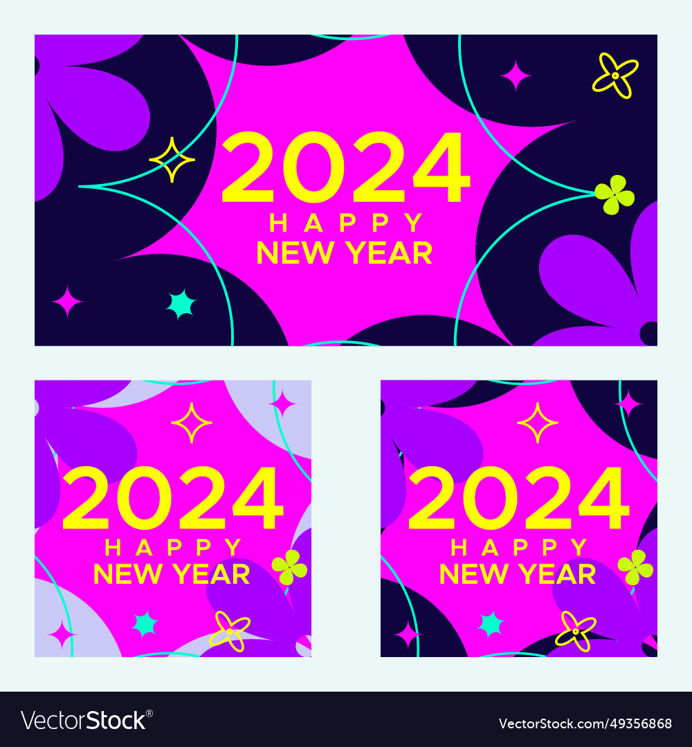 Happy new year 2025 banner with background design Vector Image