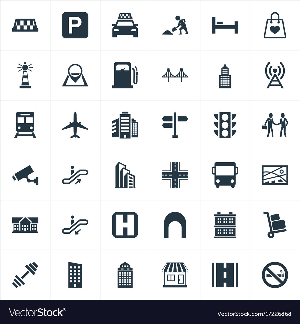Infrastructure Icons - Transportation & Services