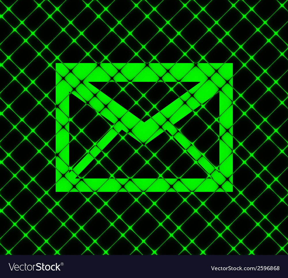 Mail envelope flat modern web button and space
