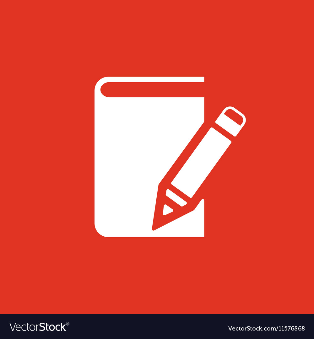 Notebook icon design diary and sketchpad