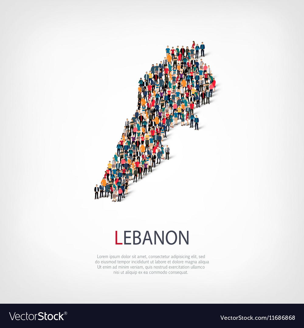 People map country lebanon