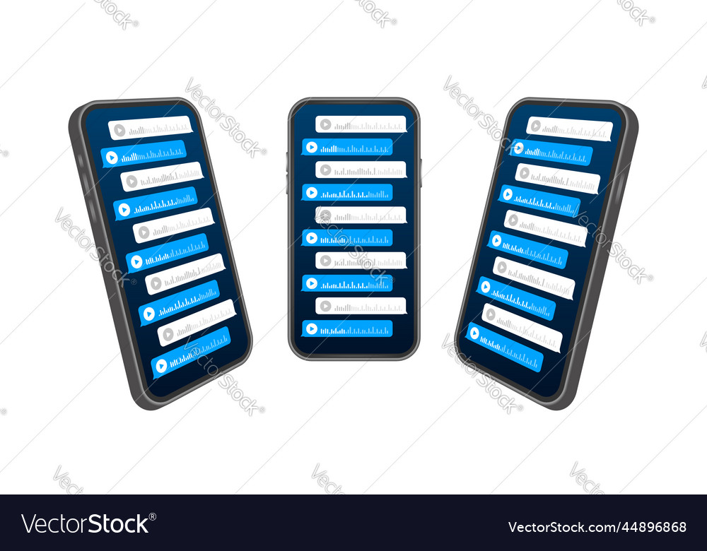 Voice record audio message speech bubble vector image Voice record audio message speech bubble