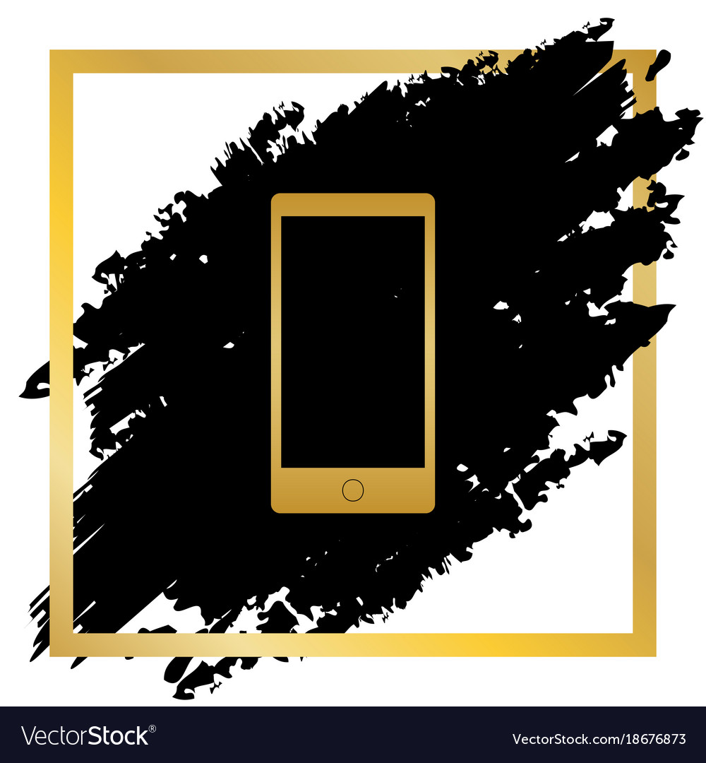 Abstract style modern gadget with blank screen