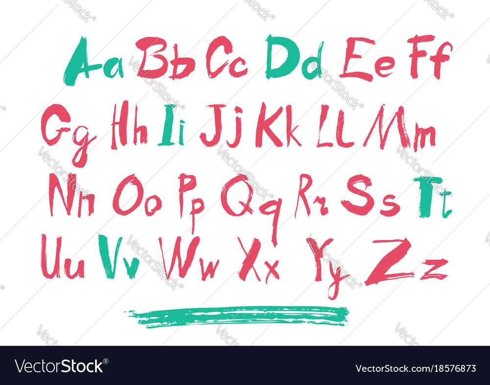 Alphabet letters lowercase uppercase and numbers