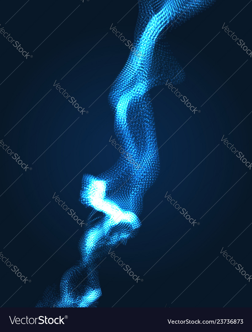 Array with dynamic particles wavy background