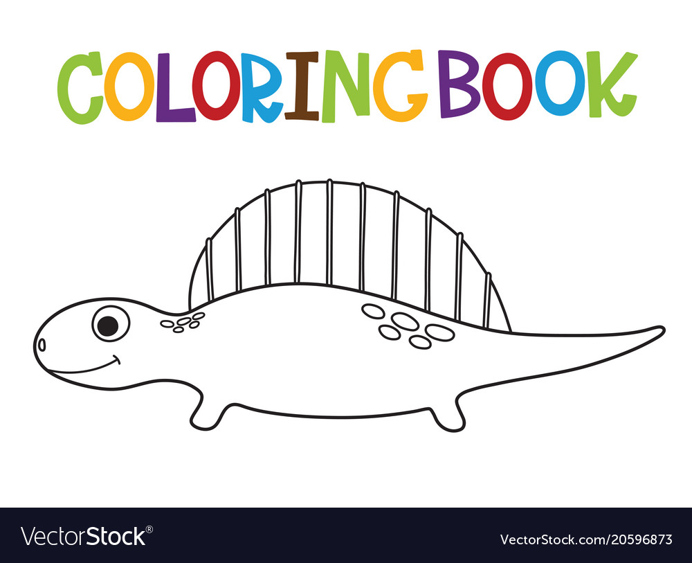 Cute dino coloring book