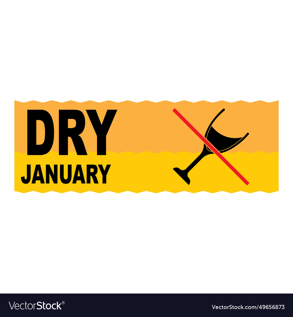 Dry january icon Royalty Free Vector Image - VectorStock