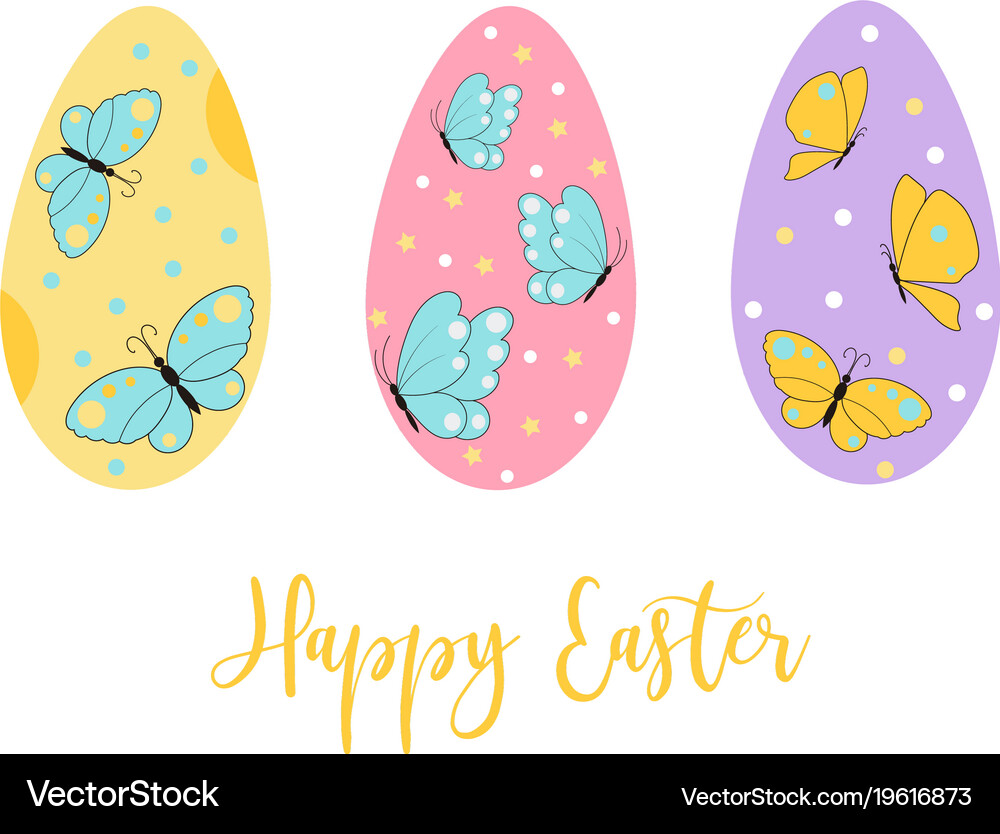 Easter eggs icons Royalty Free Vector Image - VectorStock