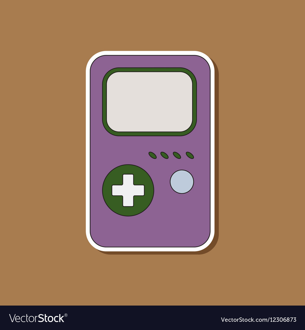 Flat icon on background game console
