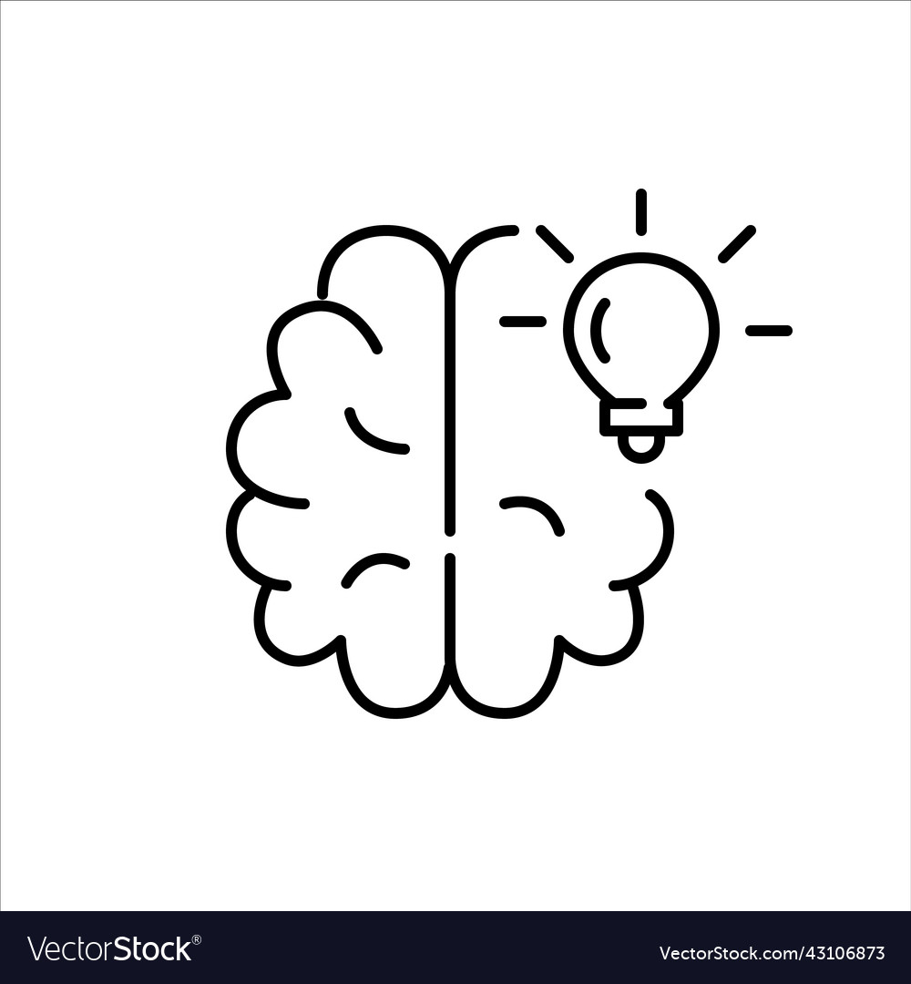 Having an idea creativity process icon finding Vector Image Having an idea creativity process icon finding