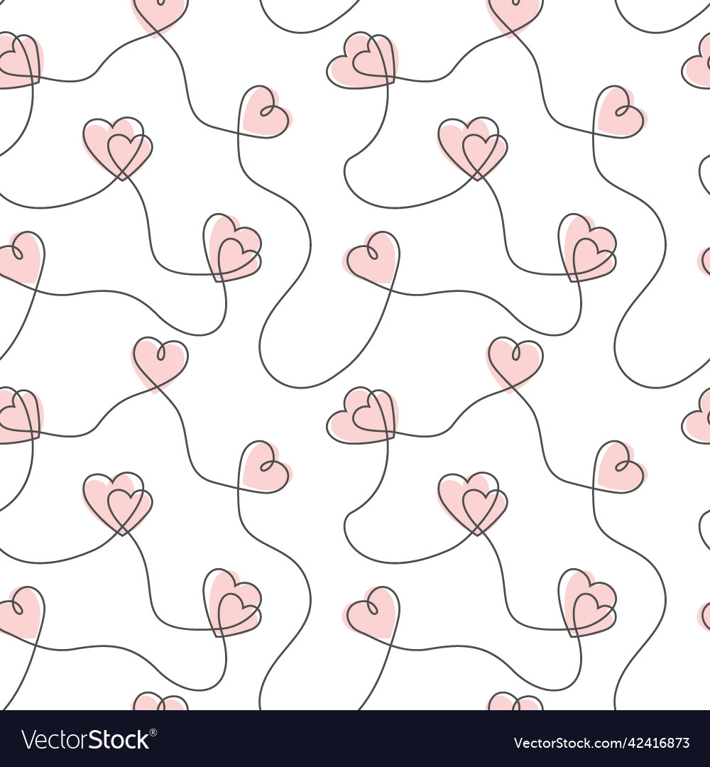 Heart seamless pattern vector image Heart seamless pattern