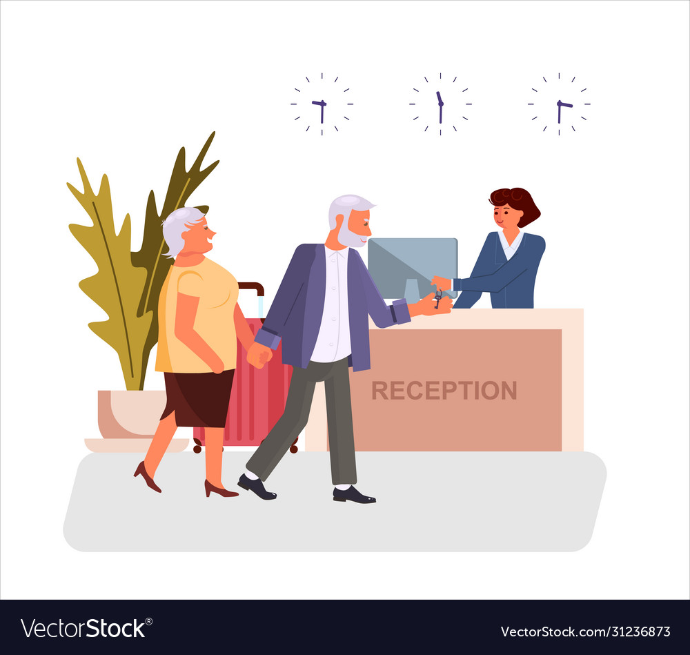 Hotel Front Desk Agent Cartoon